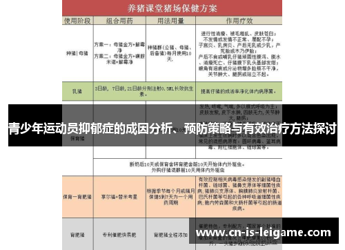 青少年运动员抑郁症的成因分析、预防策略与有效治疗方法探讨